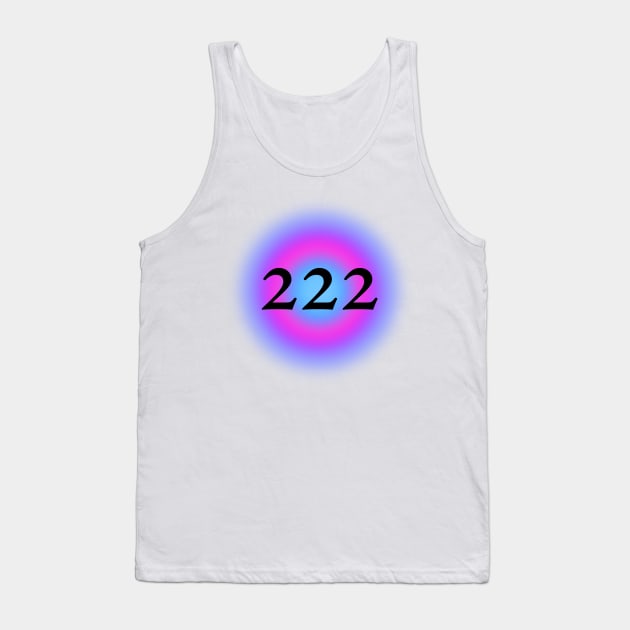 222 Angel Numbers Alignment Glowing Aura Tank Top by Scarlett Blue